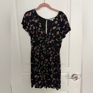 American Eagle floral cutout dress